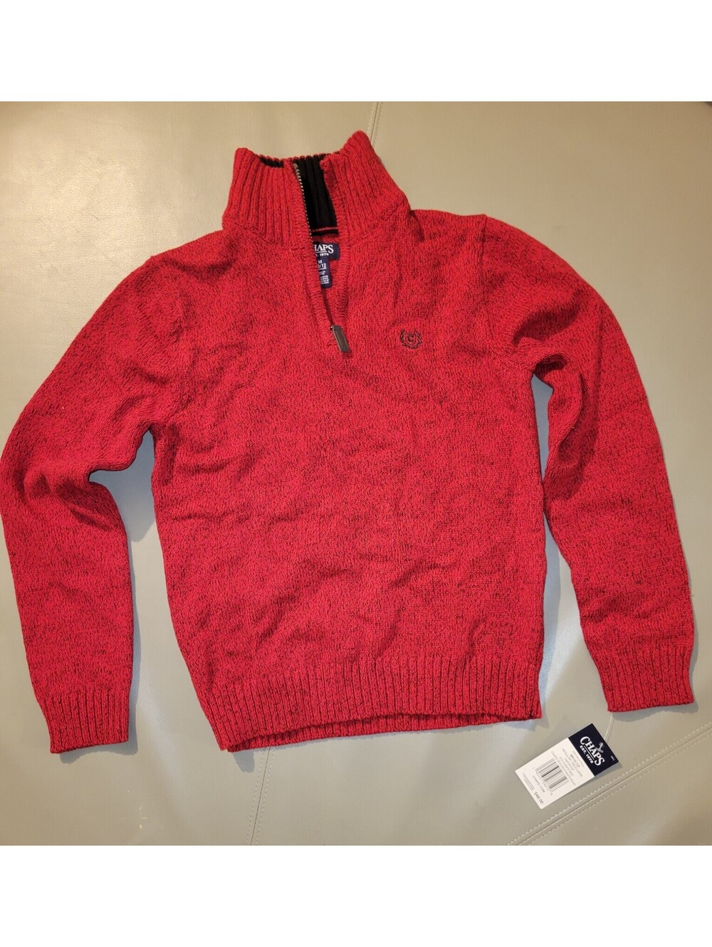NWT Chaps Kids/Boys Sweater Red/Black  Size M 10/12